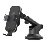 XO car holder WX027 with wireless inductive charger black 15W with suction cup