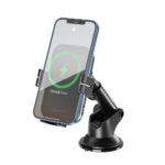 XO car holder WX027 with wireless inductive charger black 15W with suction cup - Image 4