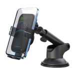 XO car holder WX027 with wireless inductive charger black 15W with suction cup - Image 5
