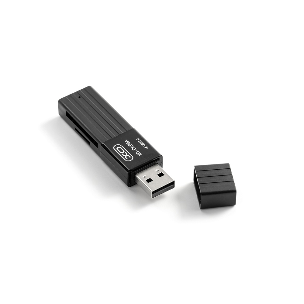 292708_oryg XO card reader 2 in 1 DK05A USB 2.0 black - Image 1