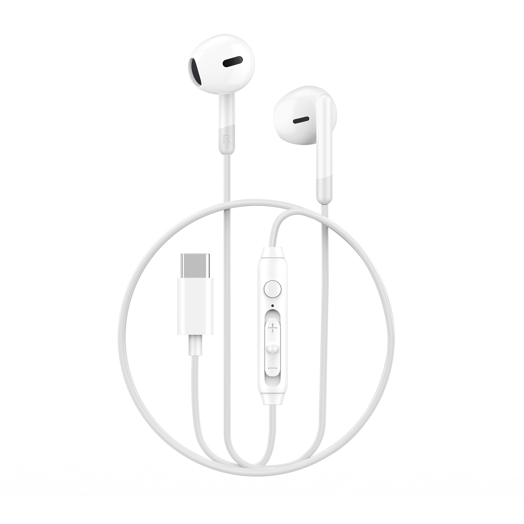 389042_oryg WIWU wired earphones EB314 USB-C white - Image 1