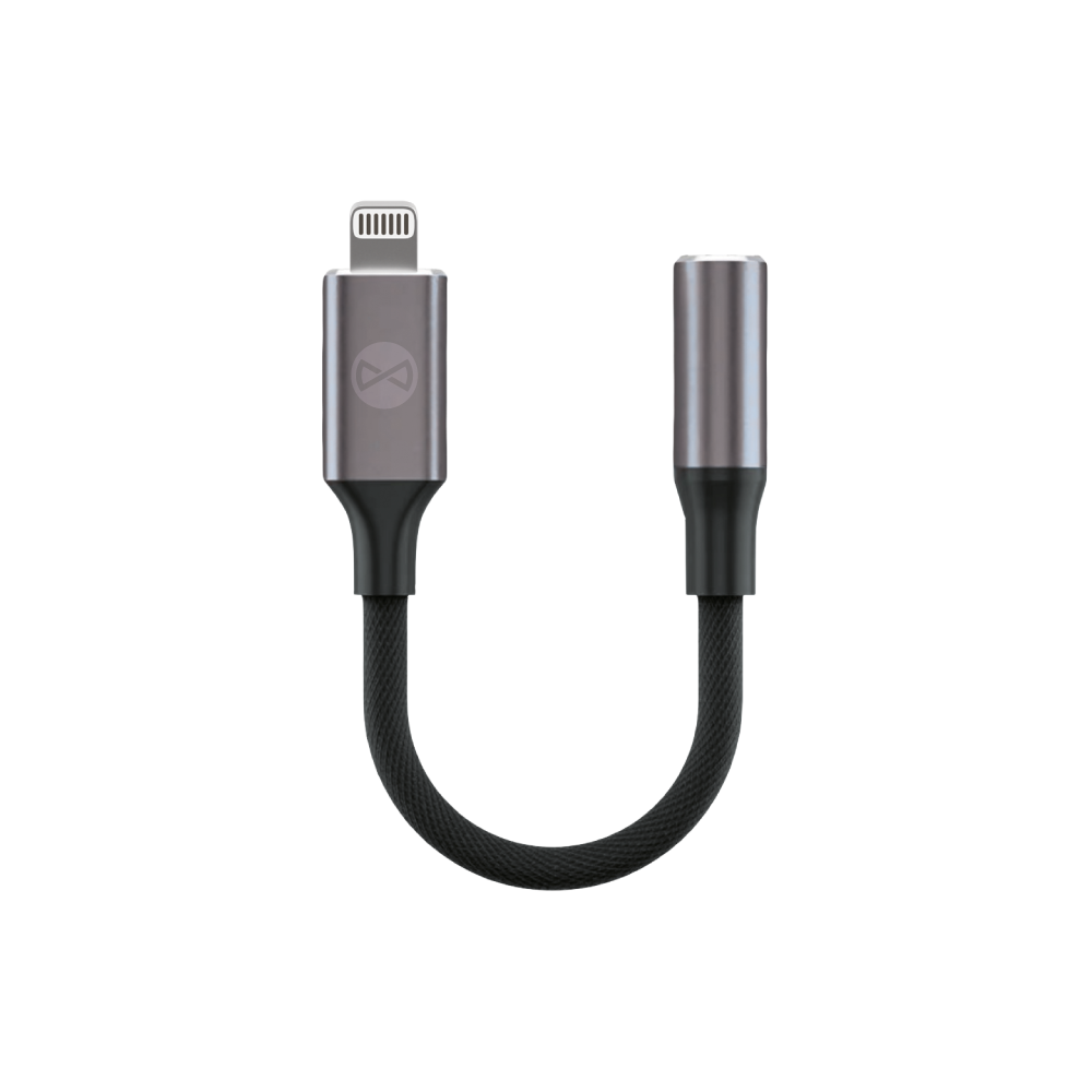411260_oryg Forever adapter audio AJL-01 jack 3,5 mm - Lightning black - Image 1