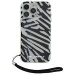 Karl Lagerfeld case for iPhone 16 Pro 6,3 KLHCP16LHZBPKCCK black Hard IML Zebra Pattern   Cord - Image 3