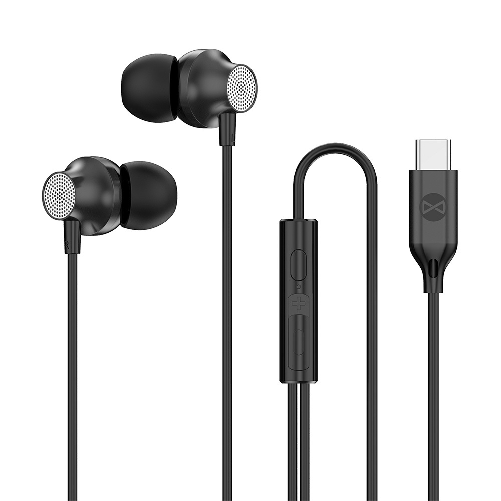 440362_oryg Forever wired earphones EP-02 USB-C black - Image 1