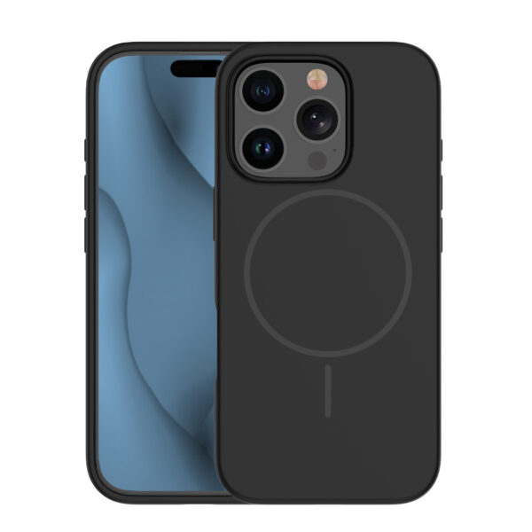 Silicone Thin Mag case for iPhone 16e black