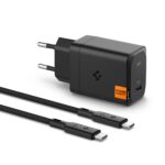 Spigen ArcStation Pro GaN-651 1-Port 65W Wall Charger + Type-C Cable Black