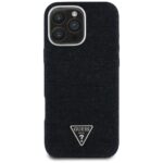 Guess HC MagSafe FW Denim Triangle Logo Case for iPhone 16 Pro Black - Image 4
