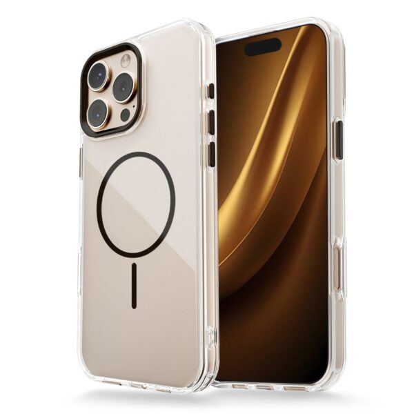 Clear Thin Mag case for iPhone 15 Pro 6,1 black