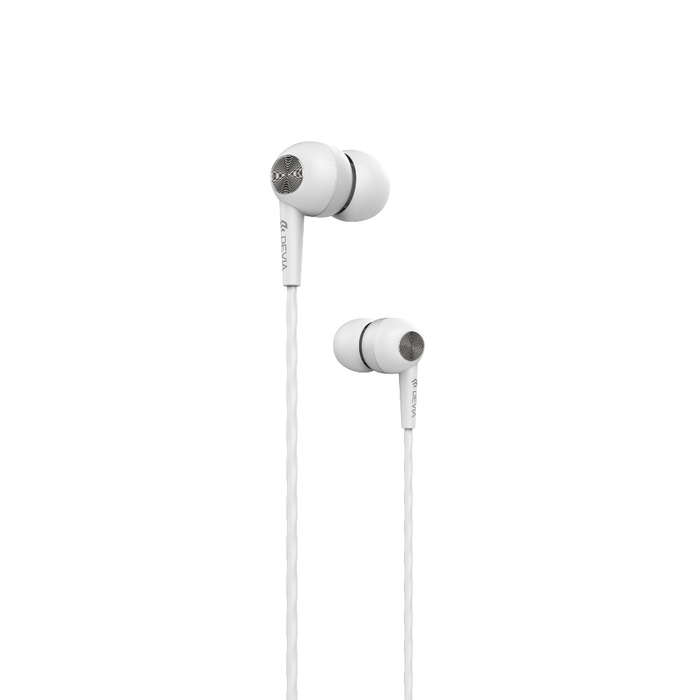 107718_oryg Devia wired earphones Kintone jack 3,5mm white - Image 1