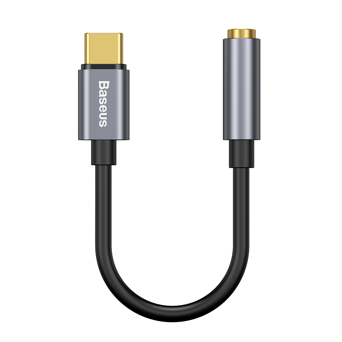 175447_oryg Baseus adapter L54 USB-C to jack 3,5 mm dark gray - Image 1