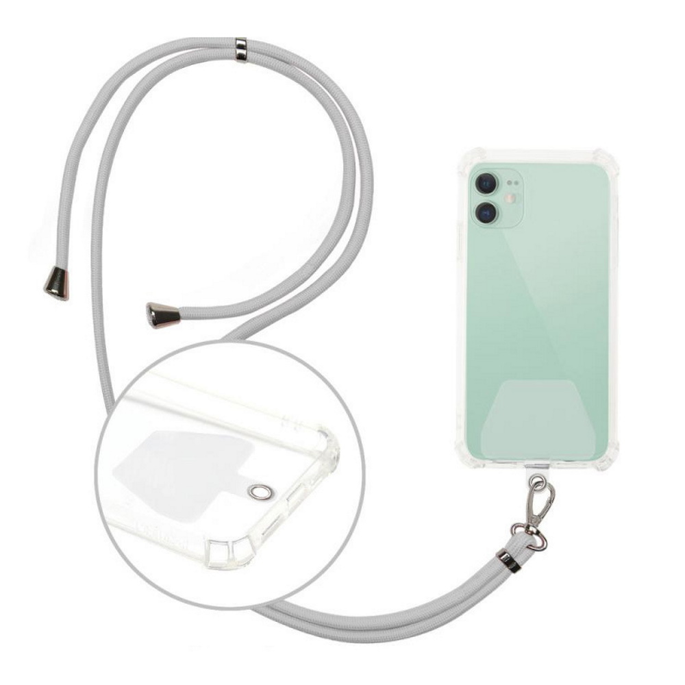 228764_oryg Universal neck strap for phones grey - Image 1