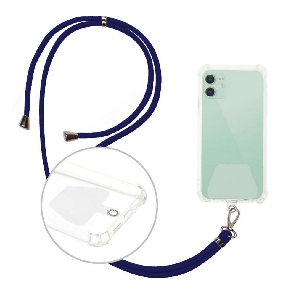 228766_oryg Universal neck strap for phones navy blue - Image 1
