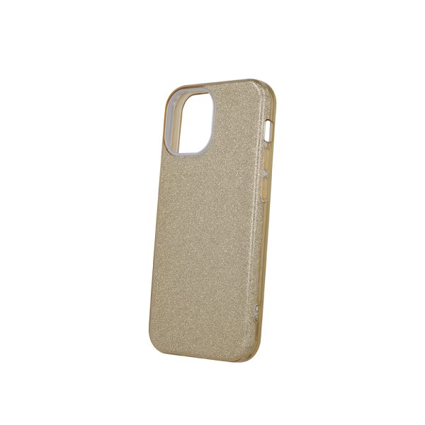 Glitter 3in1 case for iPhone 13 Mini 5,4 gold
