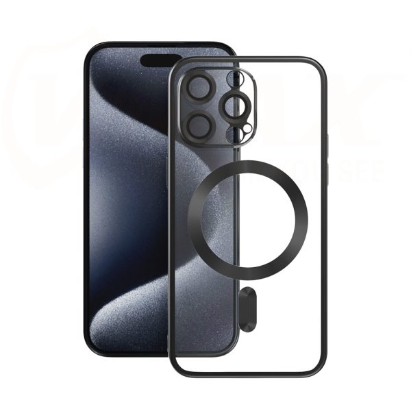 Vmax Electroplating Mag TPU case for iPhone 15 Pro Max 6,7 black