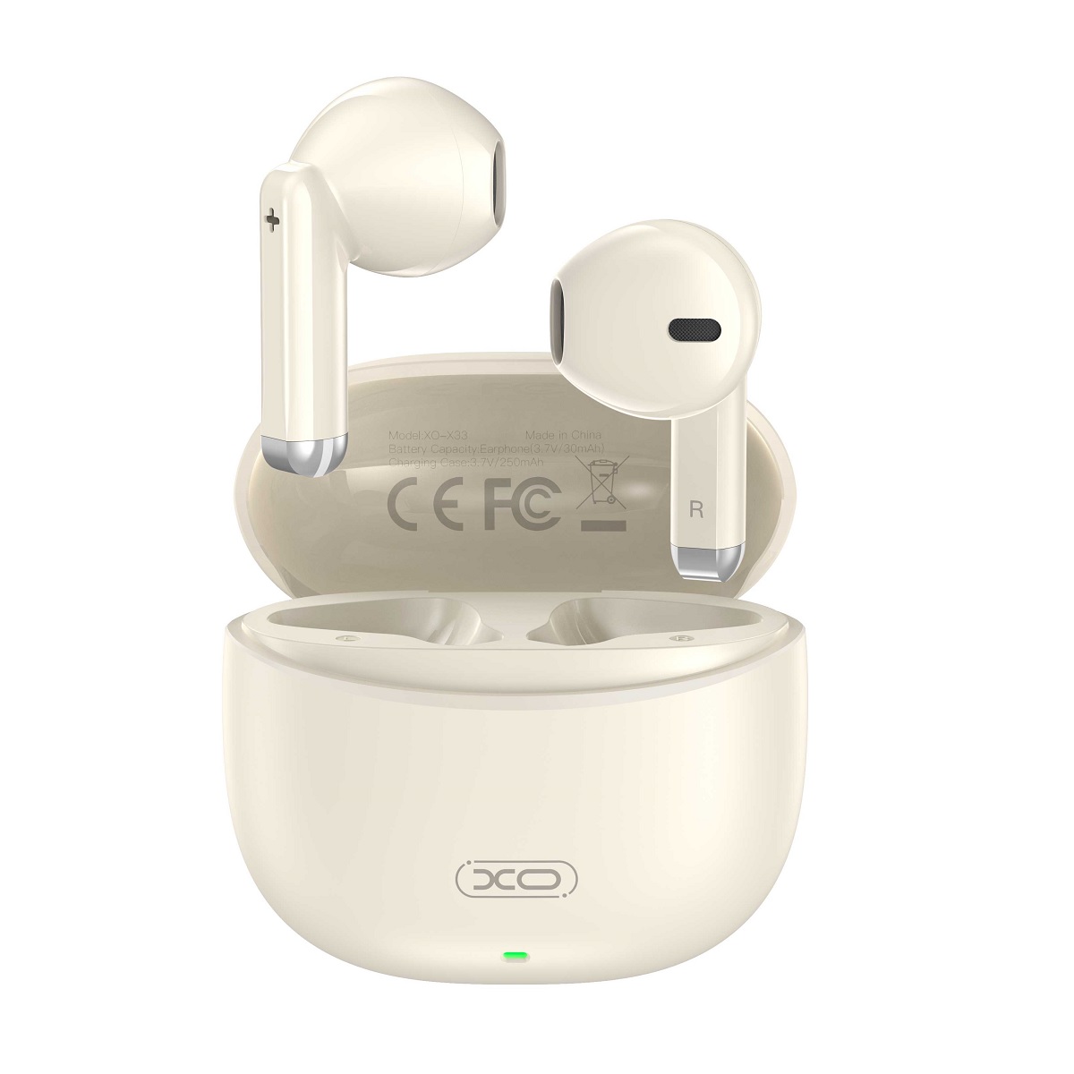 376074_oryg XO Bluetooth earphones X33 TWS beige - Image 1