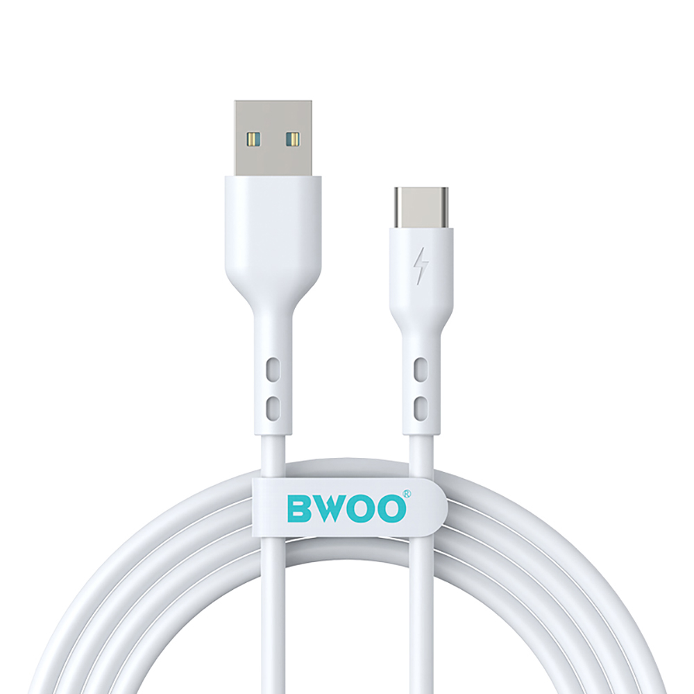 391175_oryg BWOO laidas USB - USB-C 1m 3A White BO-X172C - Image 1