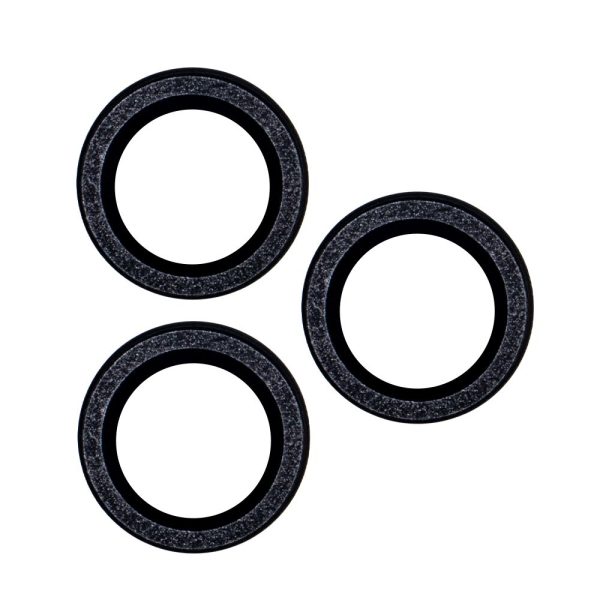 Set of lens glasses for iPhone 14 Pro 6,1 black glitter (3 pcs)