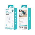BWOO CDA159 PD wall charger 1x USB-C port + USB-C 20W white - Image 7