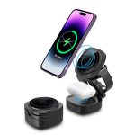 Maxlife MXWC-06 magnetic wireless charger 15W black 3in1 - Image 3