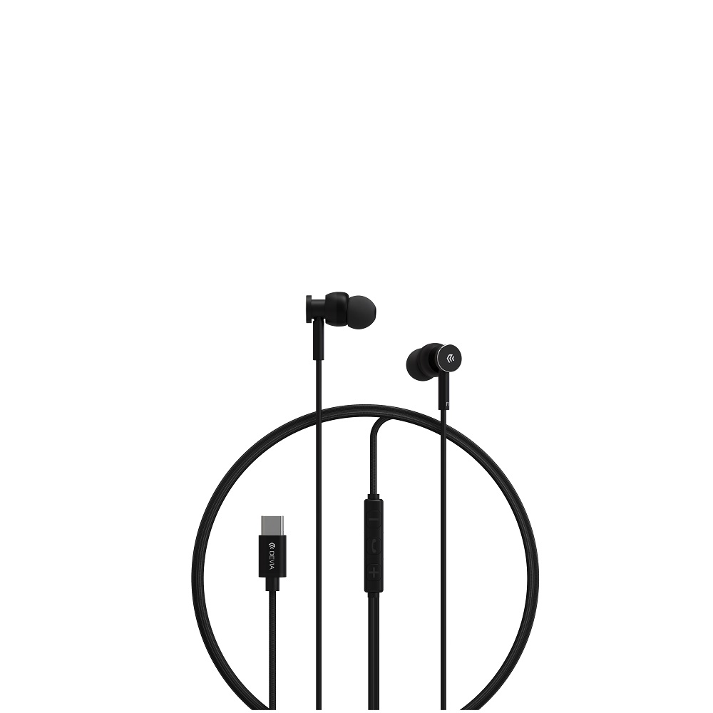 414958_oryg Devia wired earphones Smart M1 Digital Metal USB-C black - Image 1