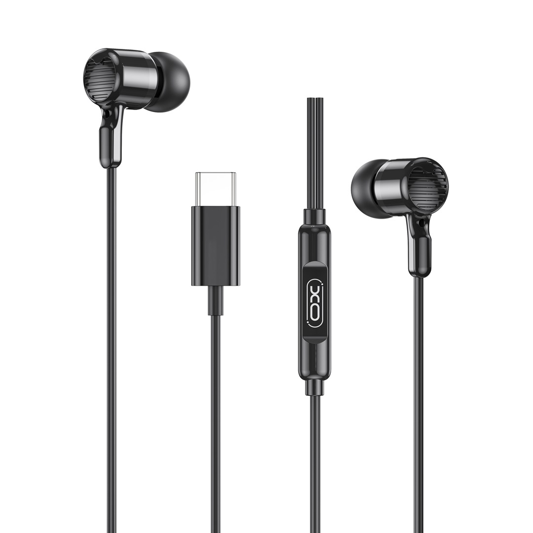 418390_oryg XO wired earphones EP81 USB-C black - Image 1