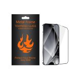 Tempered glass metal frame for Samsung Galaxy A56 5G black frame - Image 3