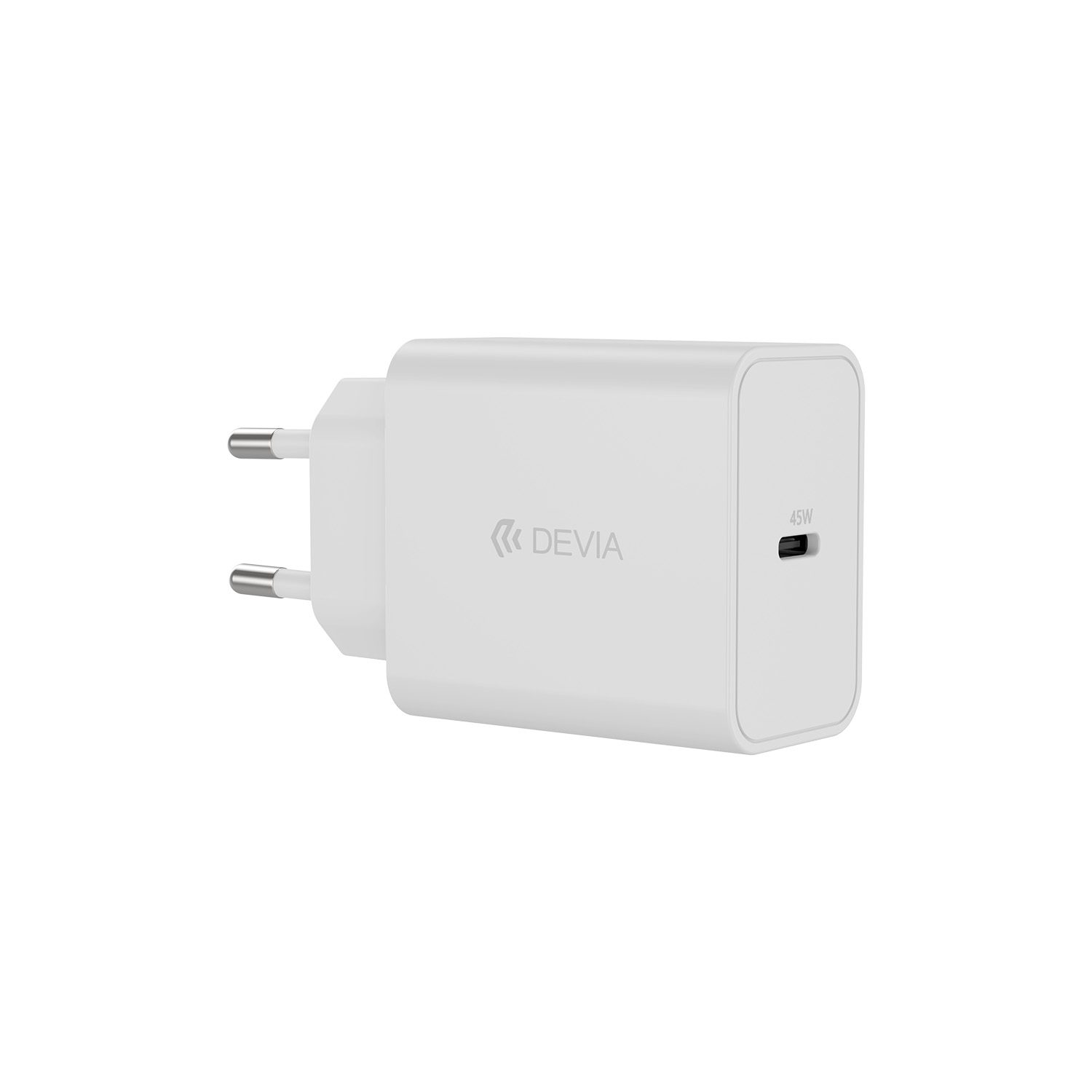 454679_oryg Devia wall charger Rocket PD 45W 1x USB-C white - Image 1