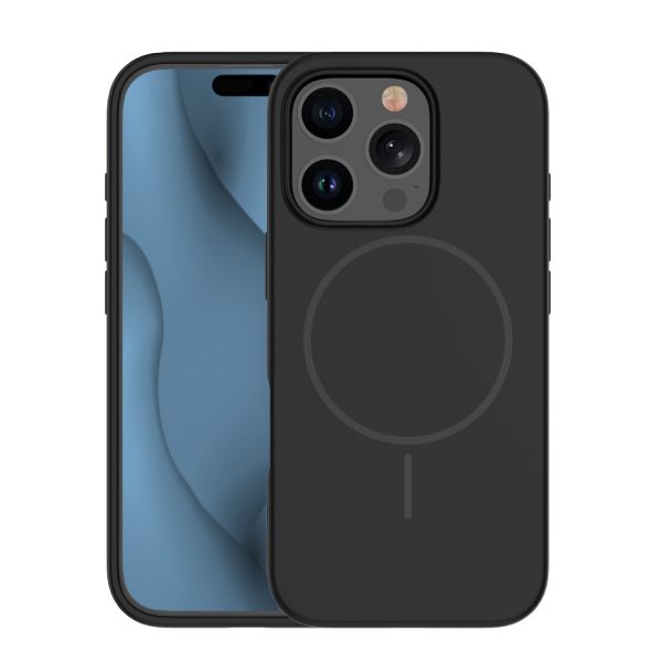 Silicone Thin Mag case for iPhone 16 Pro 6,3 black