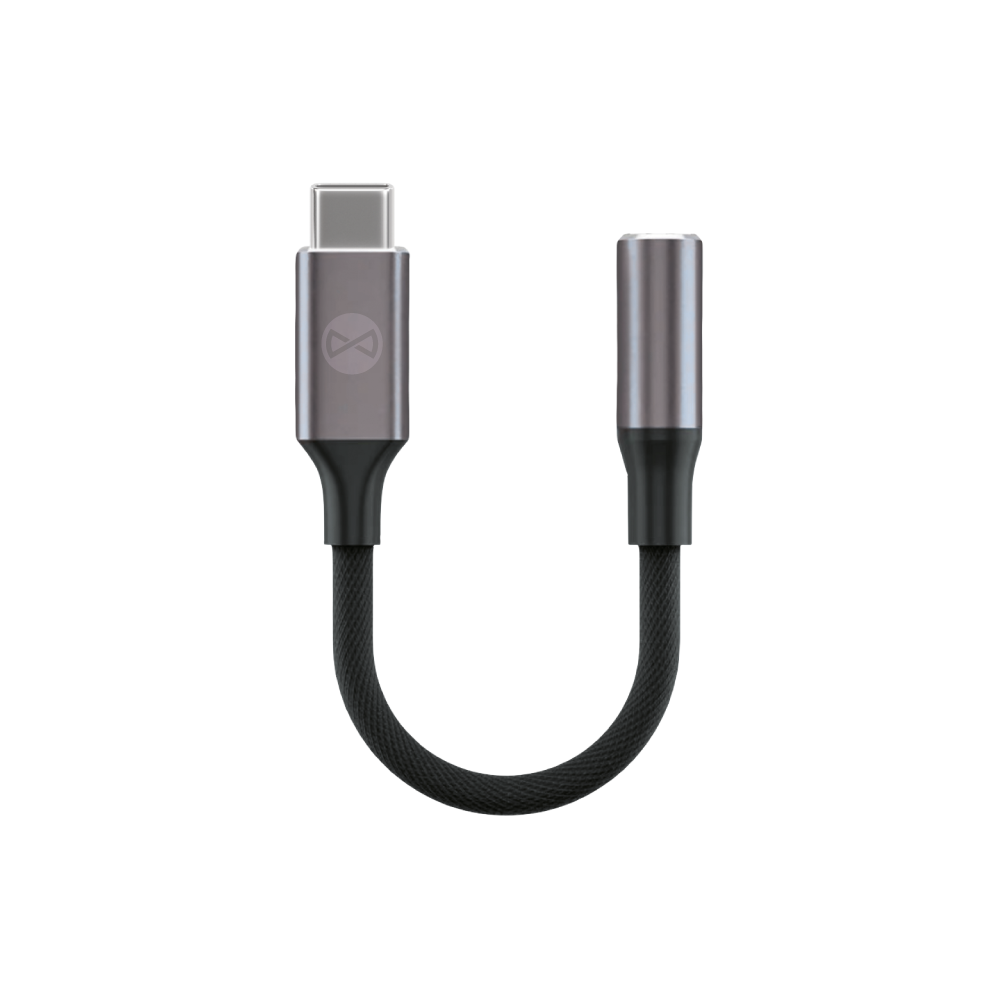 411262_oryg Forever adapter audio AJC-01 jack 3,5 mm - USB-C black - Image 1