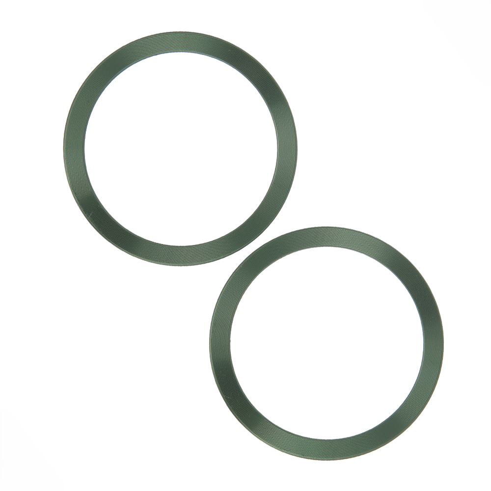 411383_oryg Metal Ring (2 in set) green - Image 1