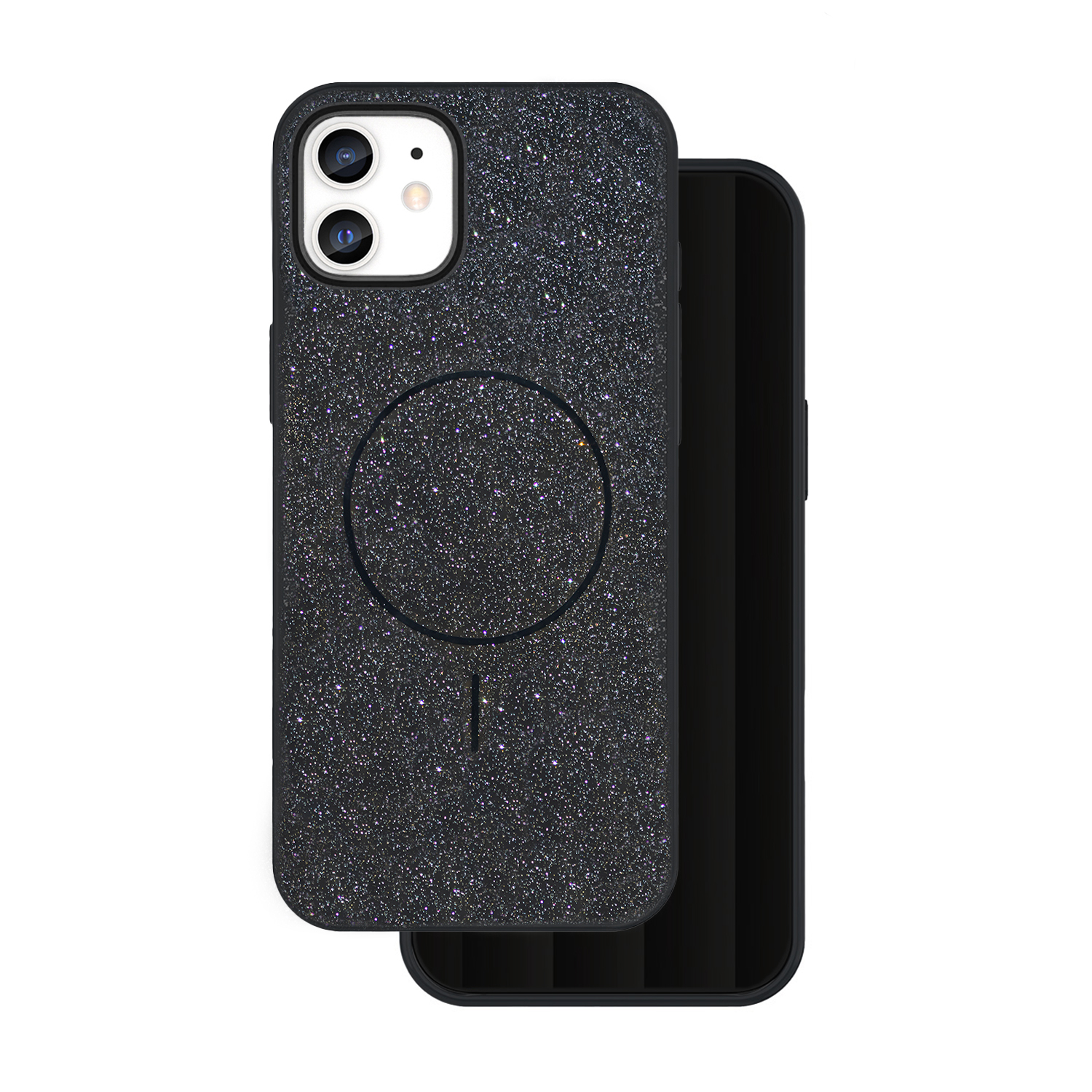 445289_oryg Glitter Thin Mag dėklas iPhone 11 – spalva: juoda - Image 1