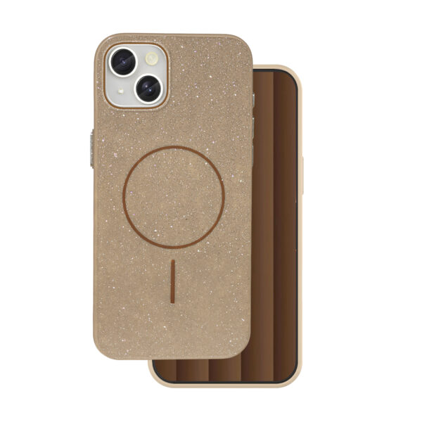 Glitter Thin Mag case for iPhone 17 Air 6,6 brown