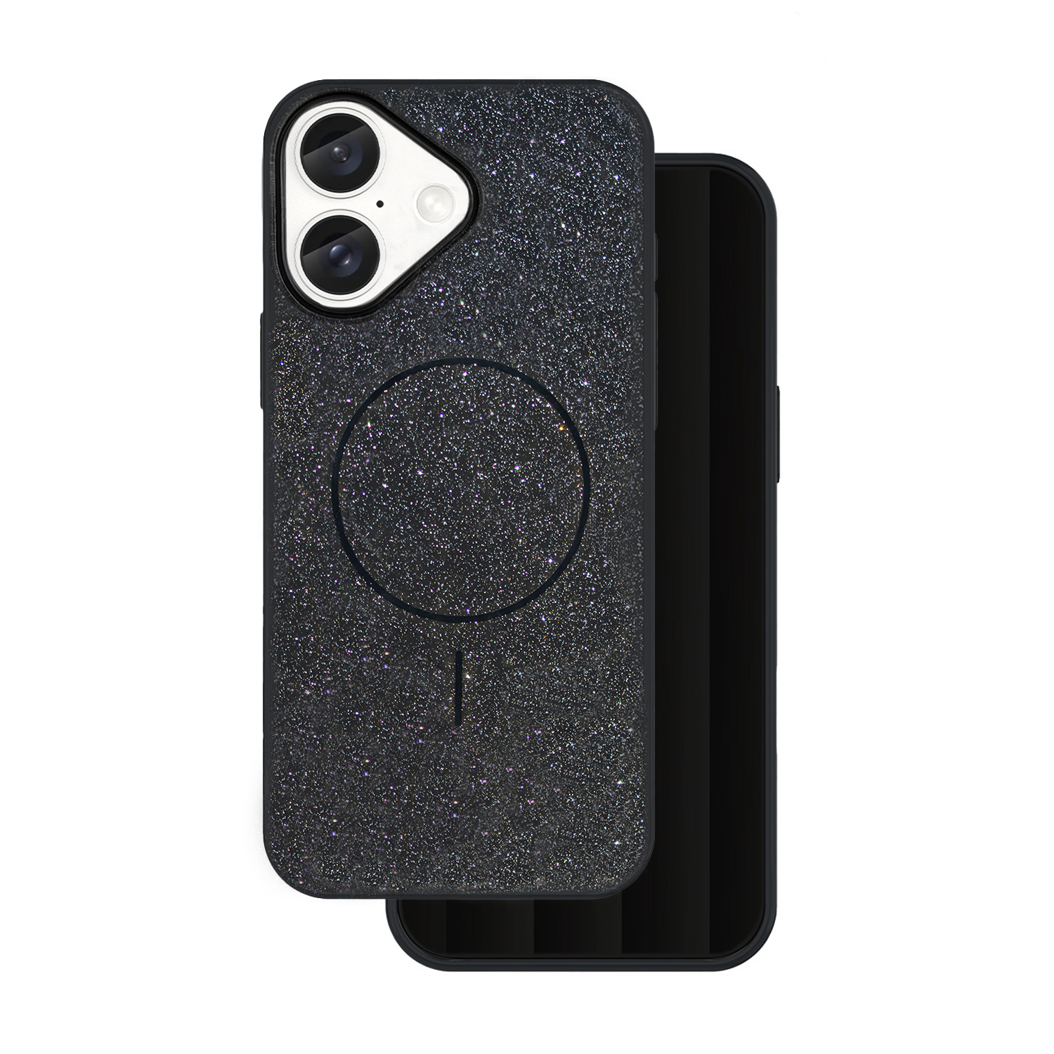 445369_oryg Glitter Thin Mag dėklas iPhone 16e – spalva: juoda - Image 1