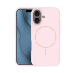 Silicone Thin Mag dėklas iPhone 16e light – spalva: rožinė