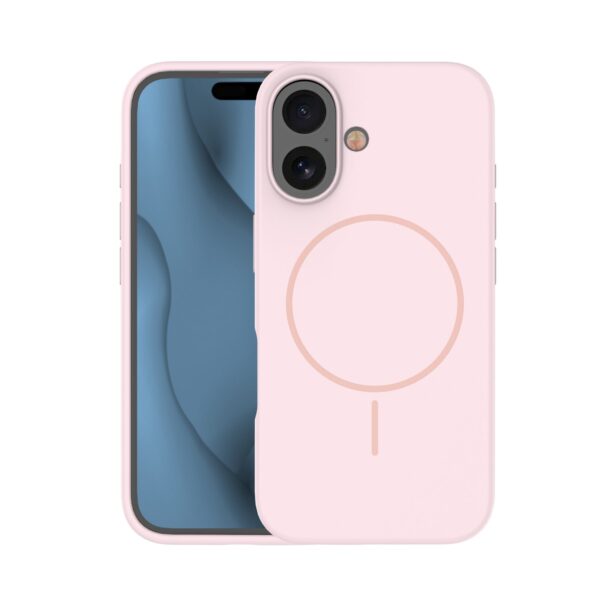 Silicone Thin Mag case for iPhone 16e light pink