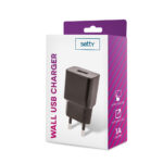 Setty charger 1x USB 1A black - Image 3
