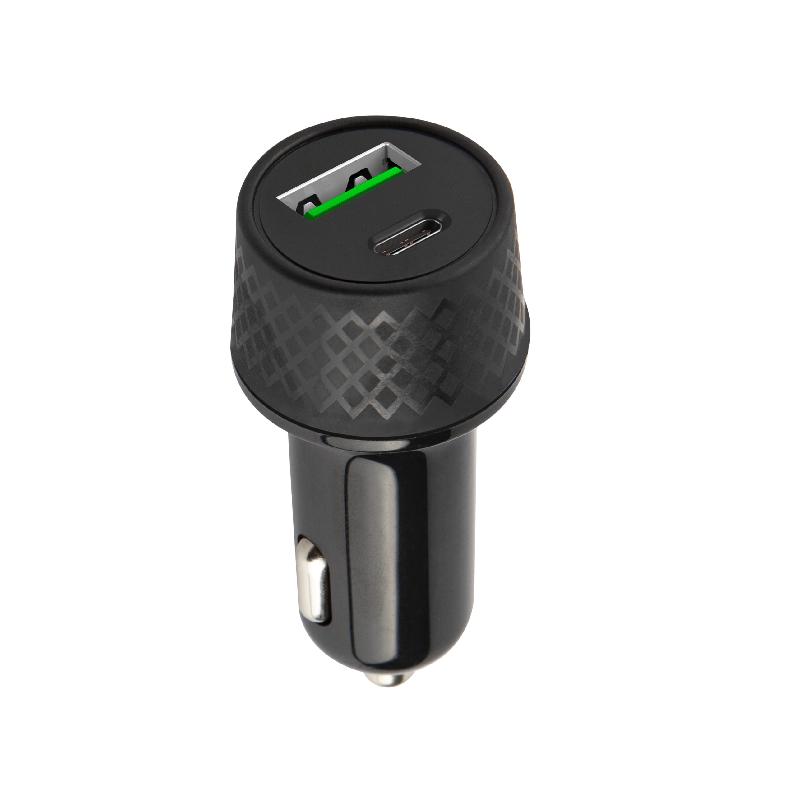 255626_oryg Forever car charger 1xUSB 2,4A + 1xUSB-C PD 45W LA-04 black - Image 1