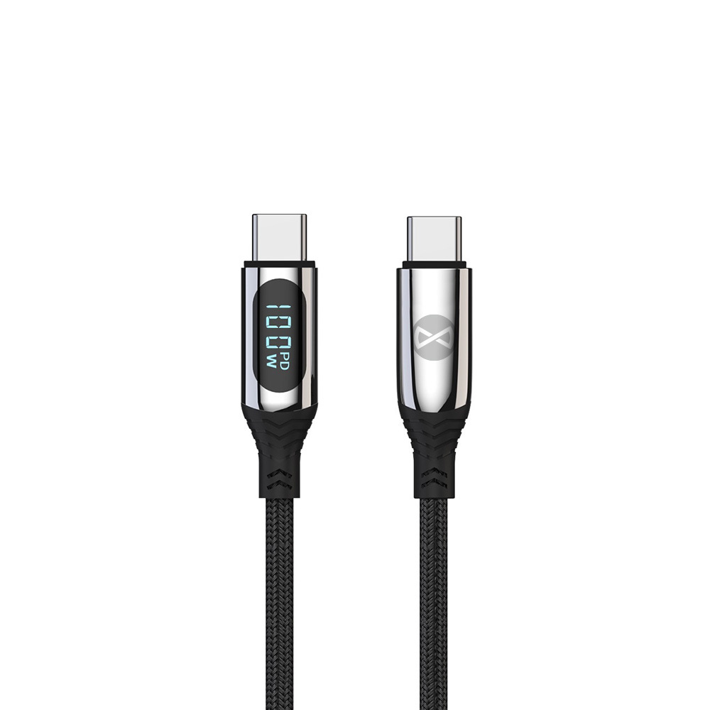 348001_oryg Forever LCD cable USB-C - USB-C 1,0 m 100W black - Image 1