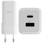 Allity wall charger GaN PD QC ATC-01-45WAC 1x USB-C 1x USB-A 45W white - Image 4