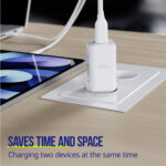 Allity wall charger GaN PD QC ATC-01-45WAC 1x USB-C 1x USB-A 45W white - Image 8