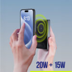 Allity wireless power bank APB-300 PD QC 20W 10000 mAh magnetic gray - Image 8