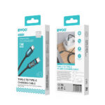 BWOO USB-C - USB-C cable 1m 60W with LED display, braided, black - Image 5