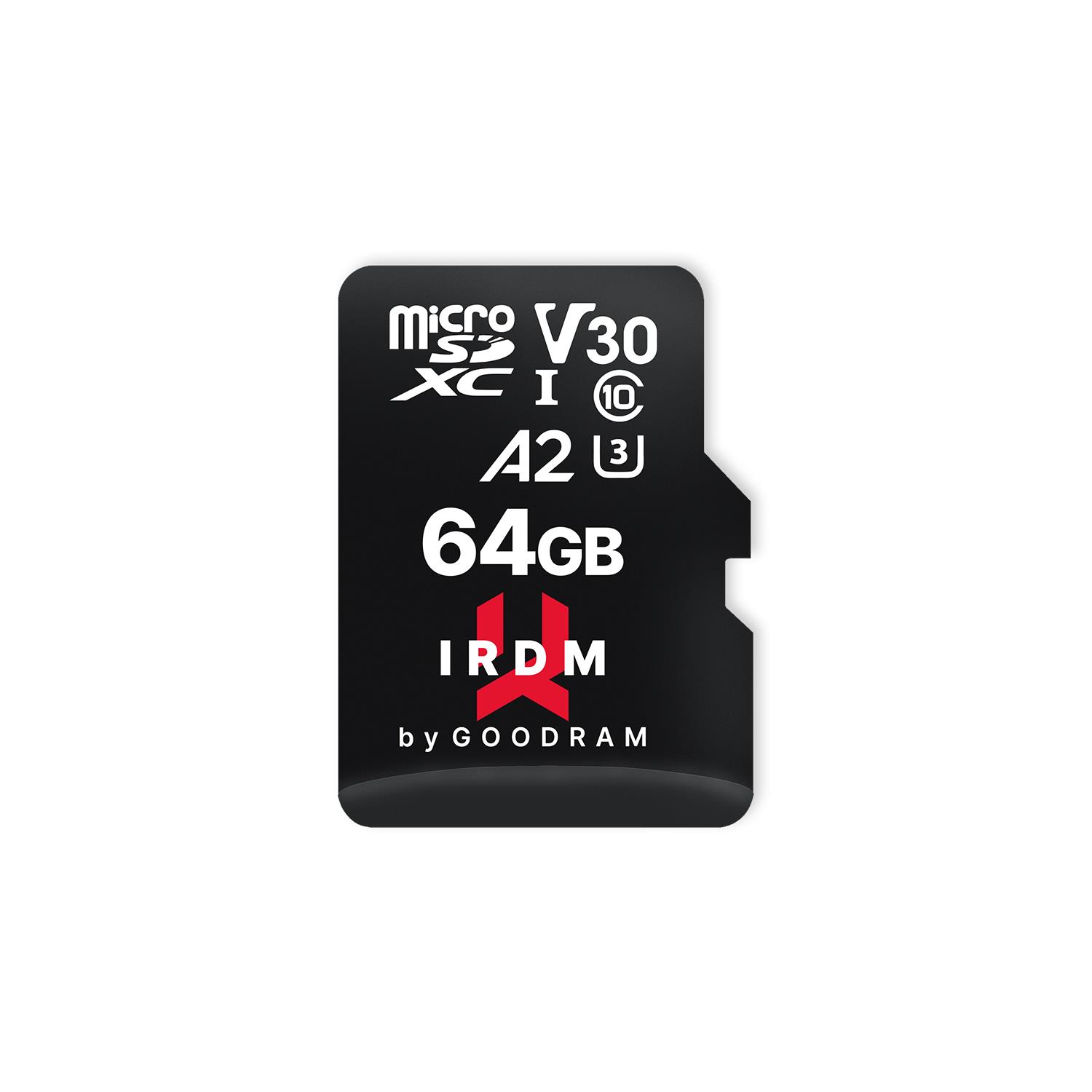 442435_oryg GoodRam memory card IRDM 64GB microSD UHS-I U3 V30 with adapter - Image 1