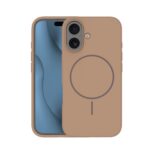 Silicone Thin Mag dėklas iPhone 16 Plus 6,7 – spalva: ruda