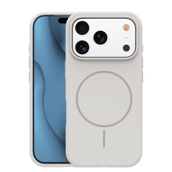 Silicone Thin Mag case for iPhone 17 Pro 6,3 grey