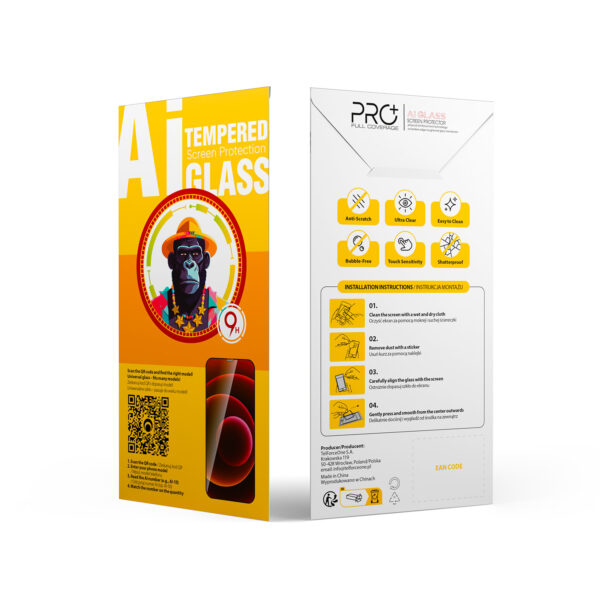 Universal tempered glass 9D OneFit AI-54 6,67"