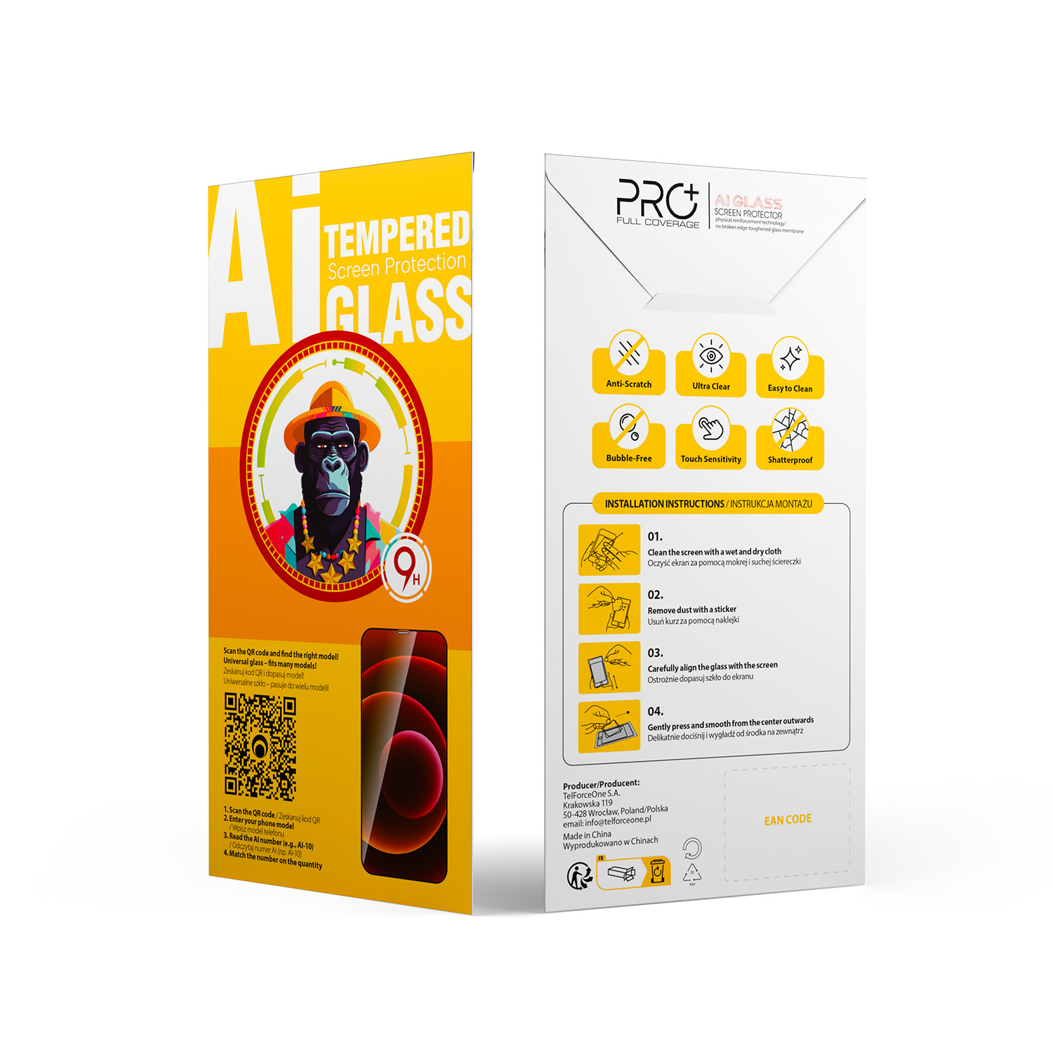 468999_oryg-2 Universal tempered glass 9D OneFit AI-54 6,67" - Image 1
