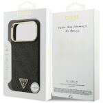 Guess dėklas Magsafe 4G PU Leather dėklas With Triangle Logo And Gold Metal Camera Frame For iPhone 17 Pro Max – spalva: ruda - Image 9