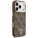 Guess Case Magsafe 4G PU Leather Case With Triangle Logo And Gold Metal Camera Frame For iPhone 17 Pro Black - Image 5