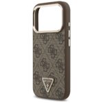 Guess Case Magsafe 4G PU Leather Case With Triangle Logo And Gold Metal Camera Frame For iPhone 17 Pro Black - Image 7